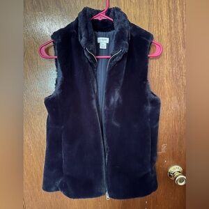 J.Crew Factory Women Faux-Fur Vest XXS